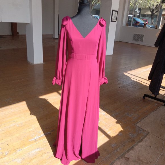 Burgundy wine ethereal maxi dress - Picture 12 of 12